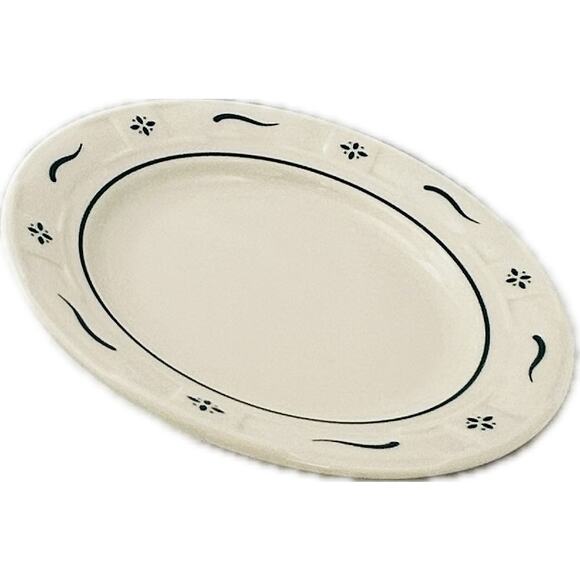 Longaberger Pottery Woven Traditions Green 7.25 Inch Bread Plate USA - Picture 1 of 6